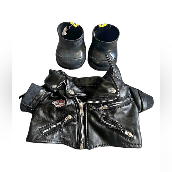 Build-A-Bear Other - Build a bear Harley Davidson jacket and black boots